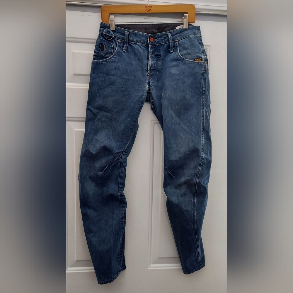 G-STAR RAW DENIM NEW RILEY 3D SLIM MEN'S TWISTED DISTRESSED JEANS SIZE 30 X 31